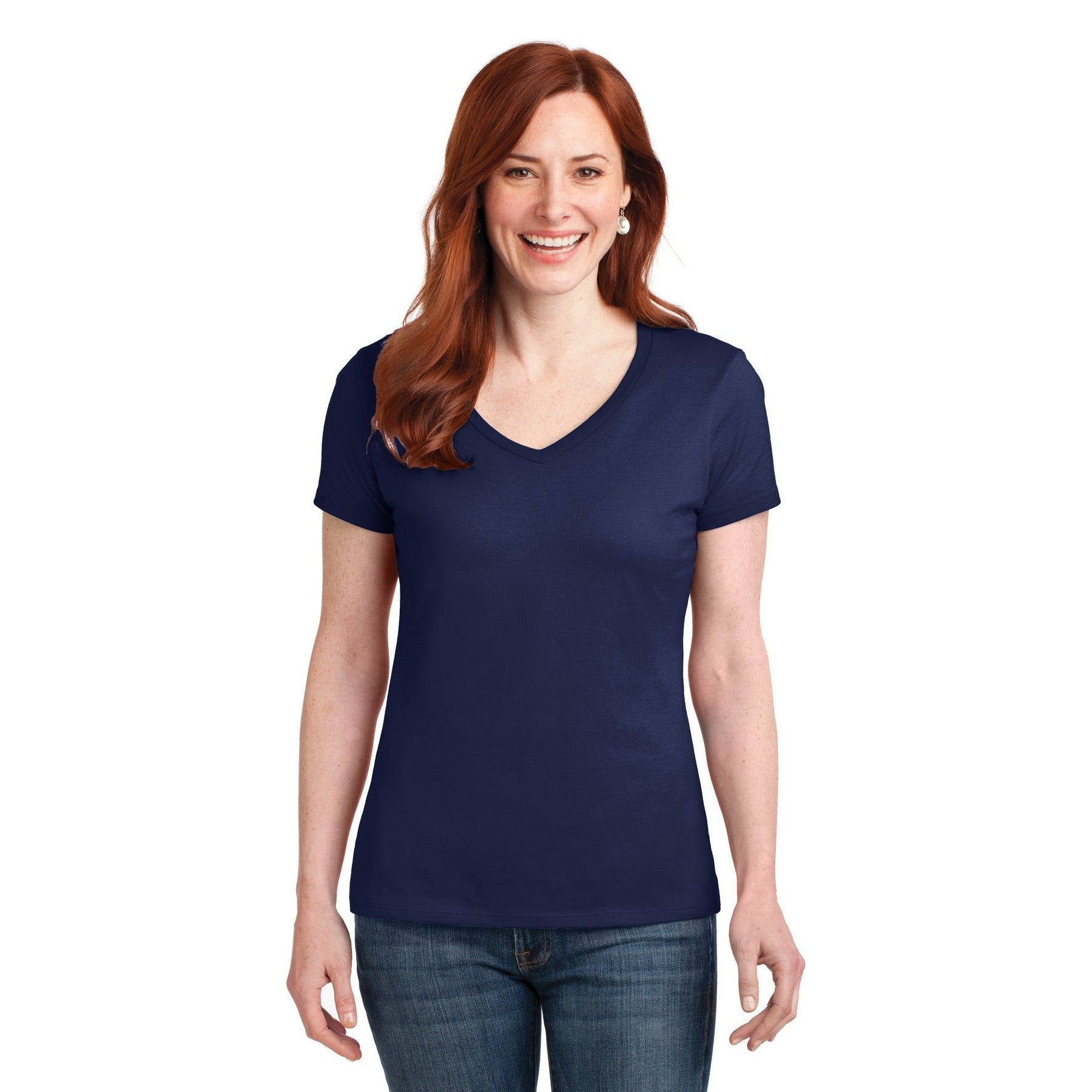 Hanes-Hanes® Women's Perfect-T Cotton V-Neck T-Shirt. S04V-MedTech-8
